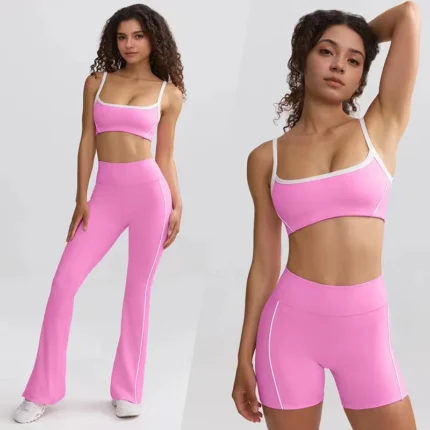Two Piece Sport Yoga Suit Patchwork Outfit